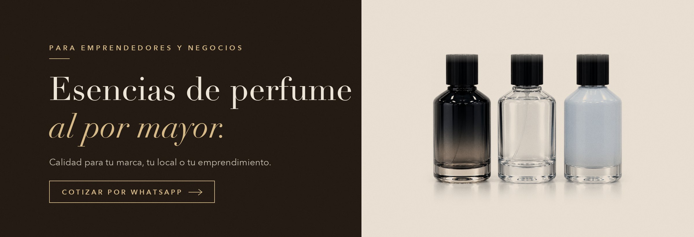 Esencias de perfume al por mayor para emprendedores y negocios